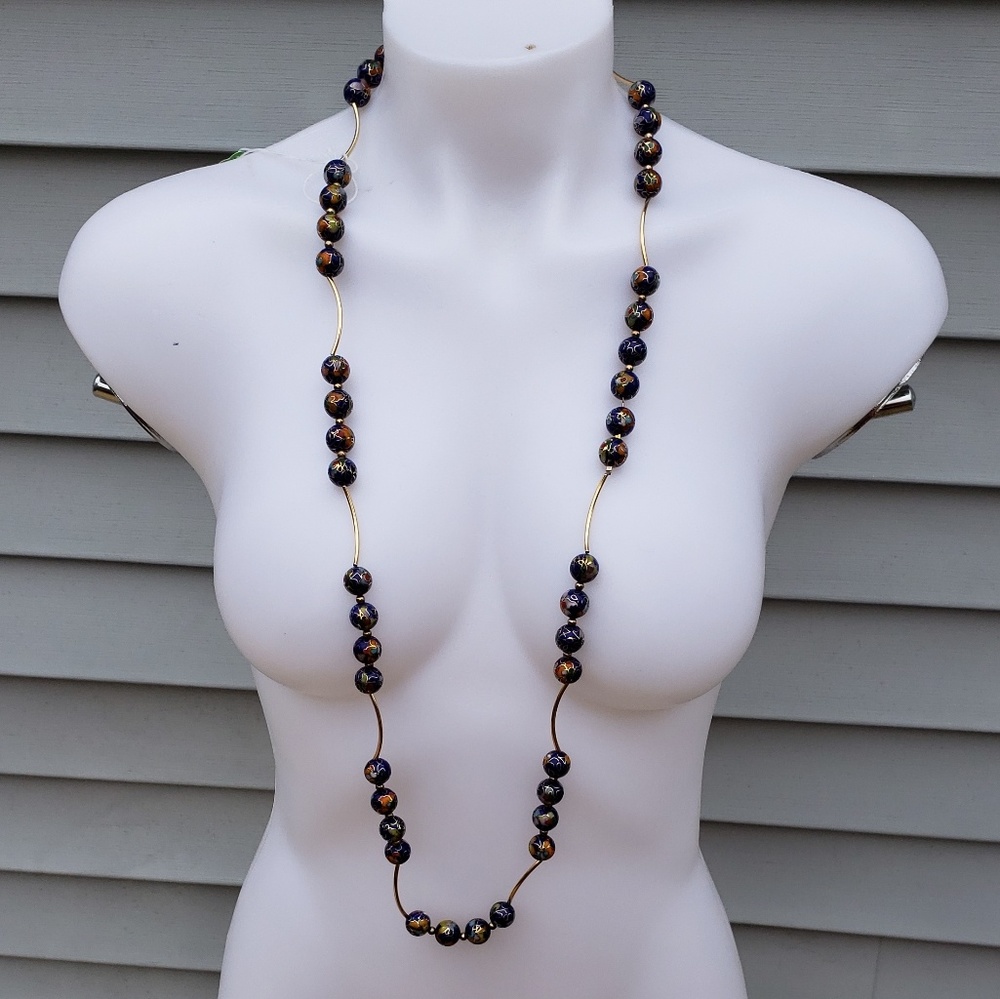 Vintage cloisonne beaded necklace